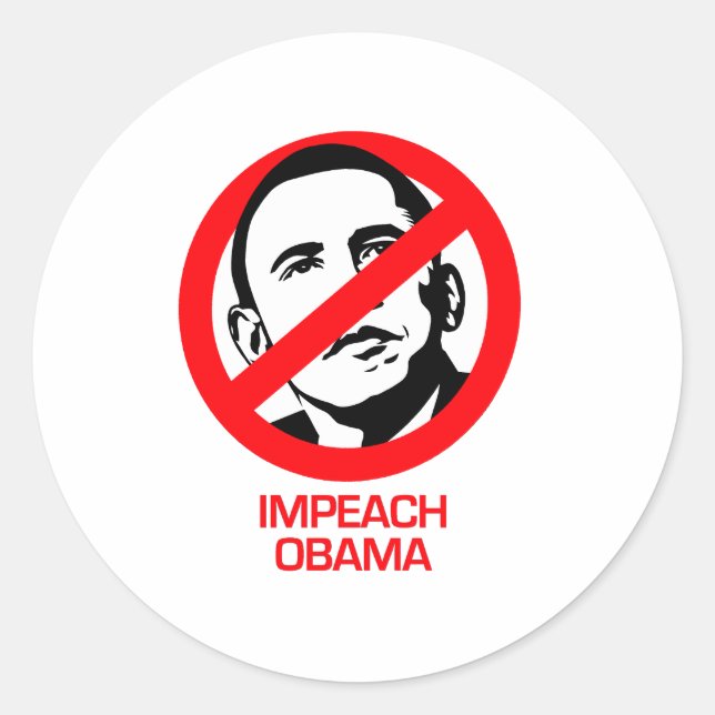 Sticker Rond Anti-Obama - Entraver Obama (Devant)