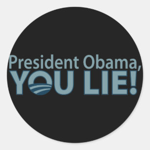 Sticker Rond Anti-Obama, Mensonge !