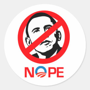 Sticker Rond Anti-Obama - Non