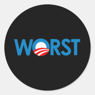 Sticker Rond Anti-Obama - Pire