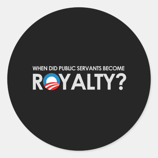 Sticker Rond Anti-Obama - QUAND LES FONCTIONNAIRES SONT-ILS DEV (Devant)