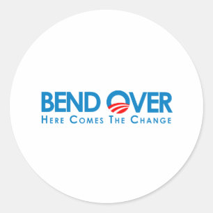 Sticker Rond Anti-Obama - Un virage pour le changement