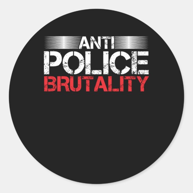 Sticker Rond Anti Police Brutalité Justice Violence policière E (Devant)
