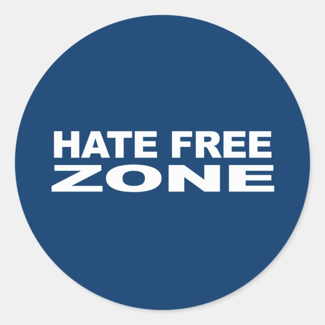 Sticker Rond Anti-Républicain - Zone Haine Free 2 (Devant)