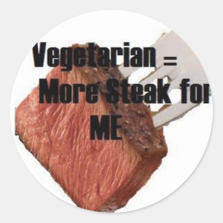 Sticker Rond Anti végétarien