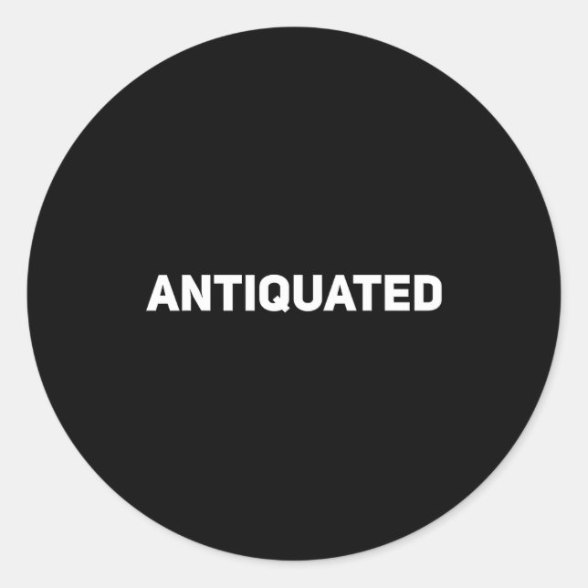 Sticker Rond Antiquated Negative Word  (Devant)