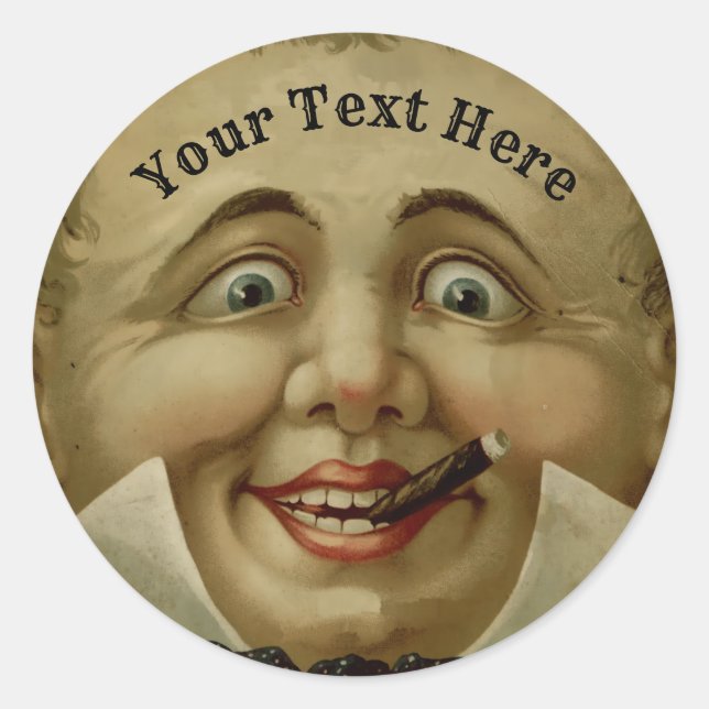 Sticker Rond Antique face ronde (Devant)