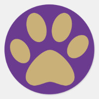 Antique Gold Pet chat chien chat Paw Purple