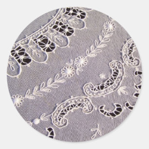 Sticker Rond Antique Tambour Lace