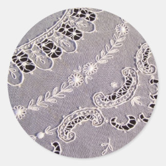 Sticker Rond Antique Tambour Lace