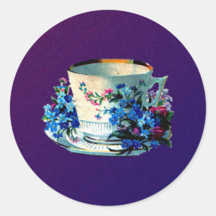 Sticker Rond Antique Teacup