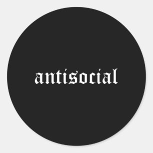 Sticker Rond Antisocial ~ Vieille police anglaise