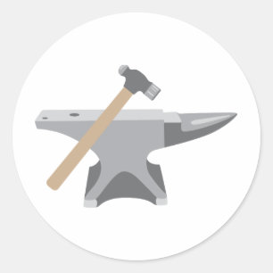 Sticker Rond Anvil et Hammer