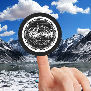 Sticker Rond Aoraki Mount Cook - Canterbury Nouvelle-Zélande