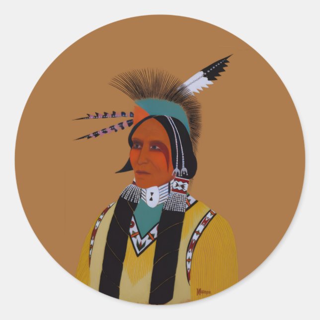 Sticker Rond Apache Ben (Devant)