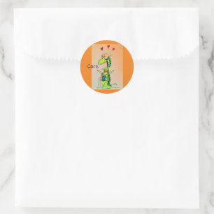 Sticker Rond Aph aime les voitures
