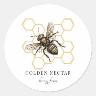Sticker Rond Apière de l'abeille d'or
