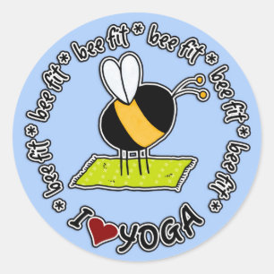 Sticker Rond apnée - bâton de yoga