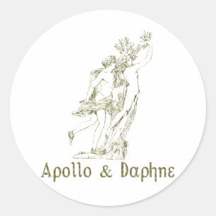 Sticker Rond Apollo & Daphne