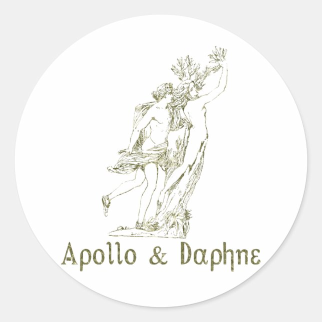 Sticker Rond Apollo & Daphne (Devant)