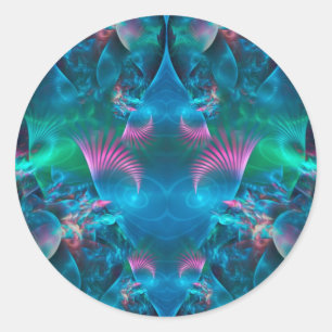 Sticker Rond Apophyse Abstraite Fractale III