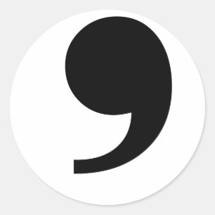 Sticker Rond Apostrophe/autocollant de virgule