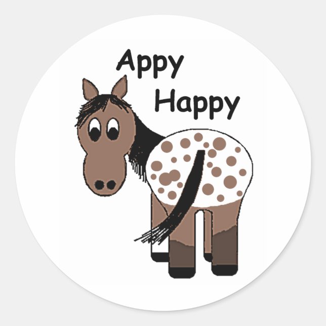 Sticker Rond Appaloosa - Appy Happy (Devant)