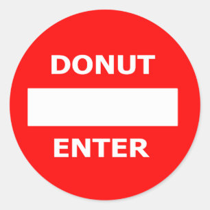 STICKER ROND APPAREIL D'ENTRÉE DONUT