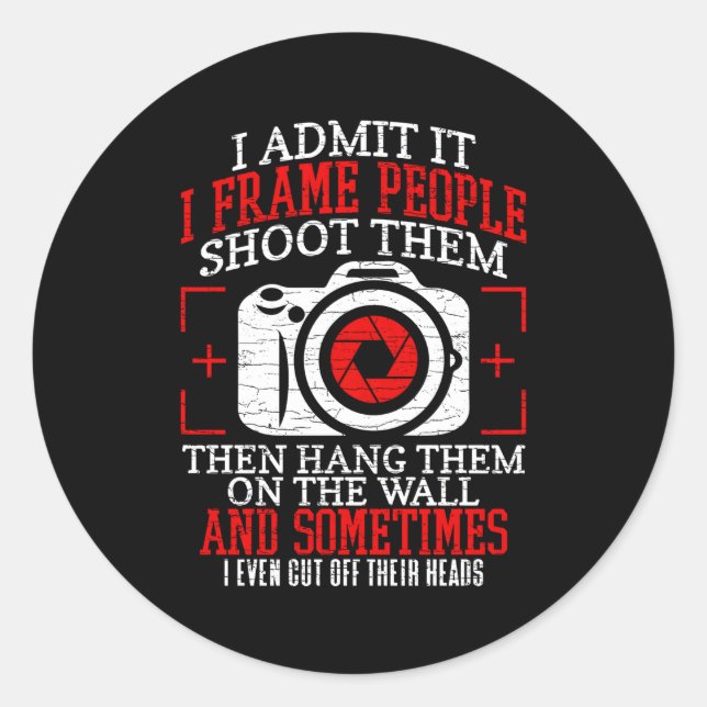 Sticker Rond Appareil photo (Devant)