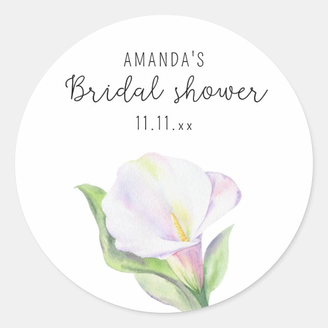 Sticker Rond Appel de blanche - Baby shower  (Devant)