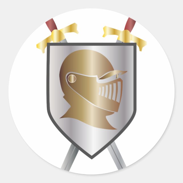 Sticker Rond Appel de Chevaliers (Devant)