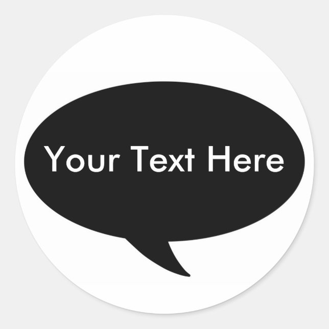 Sticker Rond Appel sortant - Placer votre texte (Devant)