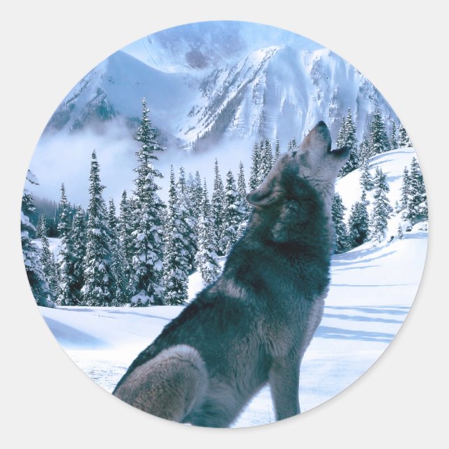 Sticker Rond Appel Wolf (Devant)