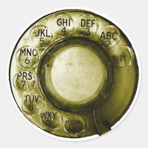 Sticker Rond Appeleur de téléphone