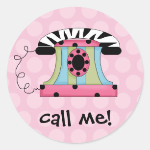 Sticker Rond Appelle-moi !