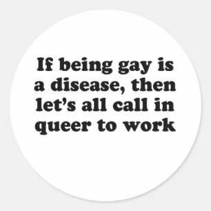 Sticker Rond Appelons queer au travail