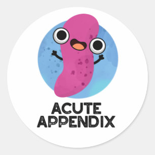 Sticker Rond Appendice Aigu Funky Body Parts Pun