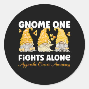 Sticker Rond Appendice Cancer Appendice Cancer Cancer Ruban ora