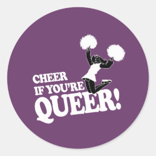 STICKER ROND APPLAUDIS SI TU ES QUEER