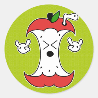 Sticker Rond Apple Core