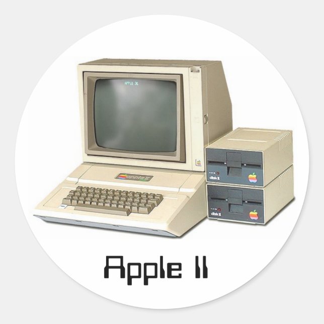 Sticker Rond Apple II (Devant)