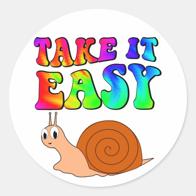 Sticker Rond Apporte-Caricature Facile Avec Texte Super (Devant)
