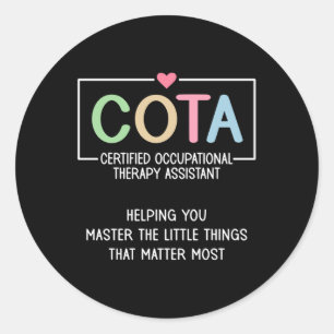 Sticker Rond Appréciation de Cota ergothérapie certifiée I
