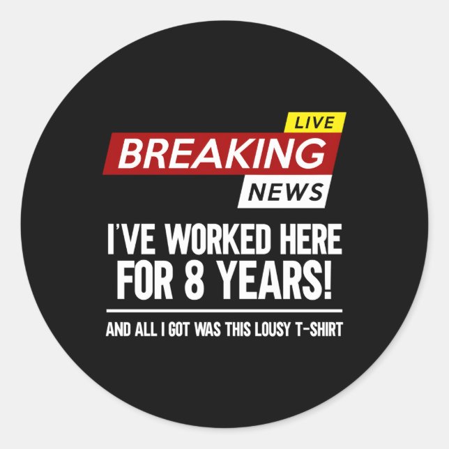 Sticker Rond Appréciation Des Travailleurs Travaillant Ici Pend (Devant)