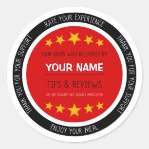 Sticker Rond Appréciation du client pour le moteur de livraison