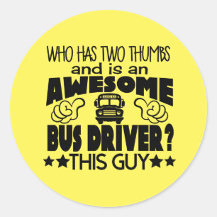 Sticker Rond Appréciation du pilote de bus