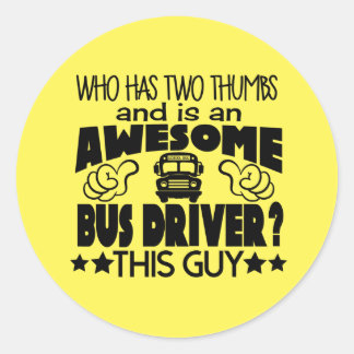 Sticker Rond Appréciation du pilote de bus