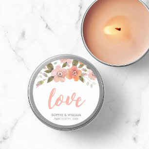 Sticker Rond Apprécier l'amour Mariage floral délicieuse