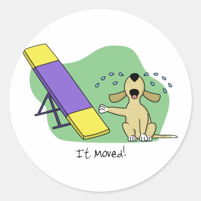 Sticker Rond Apprendre l'agilité du compteur (Devant)