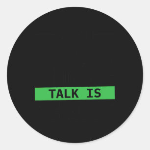 Sticker Rond Apprendre Langue Des Signes Parler Est Chea